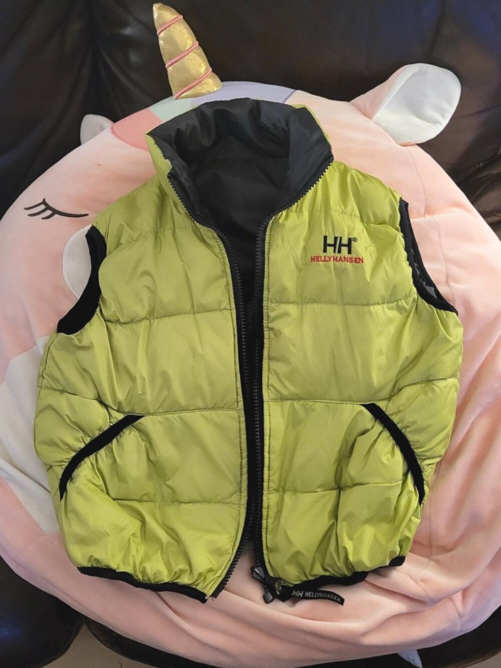 Kid's Helly Hansen green vest  Size 7-8 M